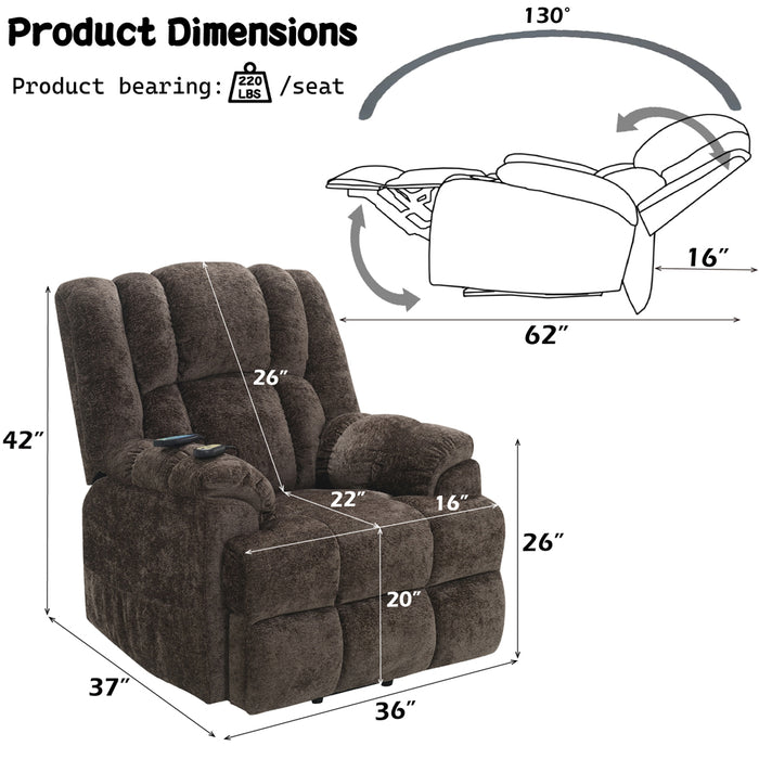 Pacay Power Recliner w/Lift, Heating & Massage - Image 13
