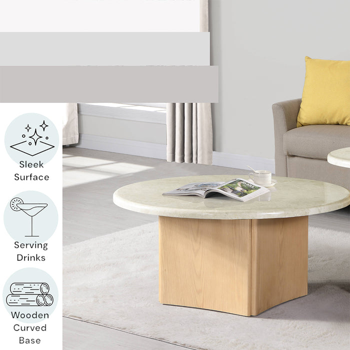Qwin Coffee Table w/Natrual Marble Top - Image 5