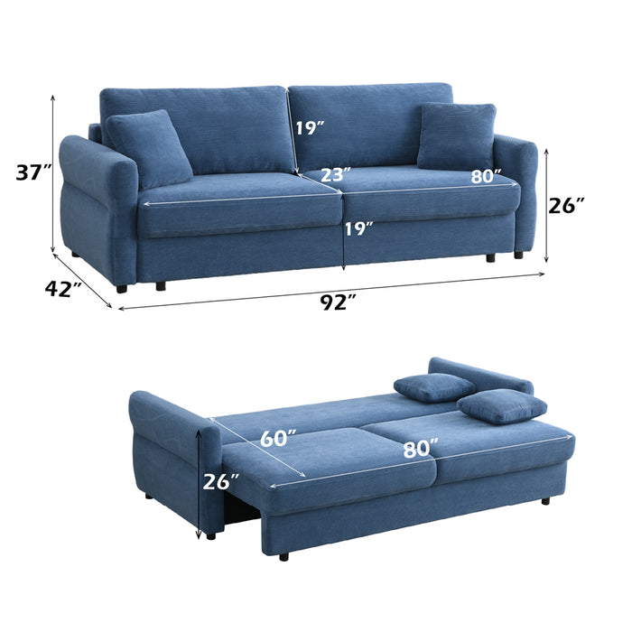 Haran Sofa w/Sleeper, Storage & 2 Pillows - Image 11