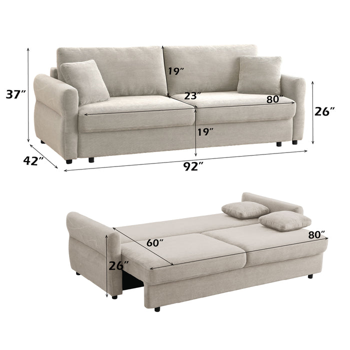 Haran Sofa w/Sleeper, Storage & 2 Pillows - Image 10