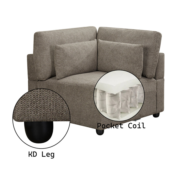 Rylie Modular - Wedge w/3 Pillows - Image 4