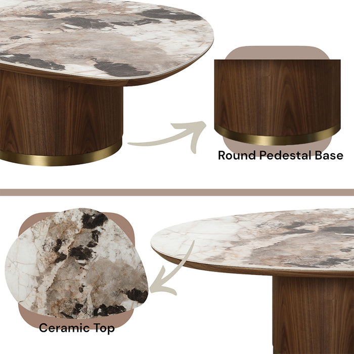 Willene Coffee Table w/Ceramic Top - Image 4