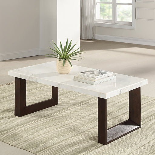 Edwyn Coffee Table w/Natrual Marble Top