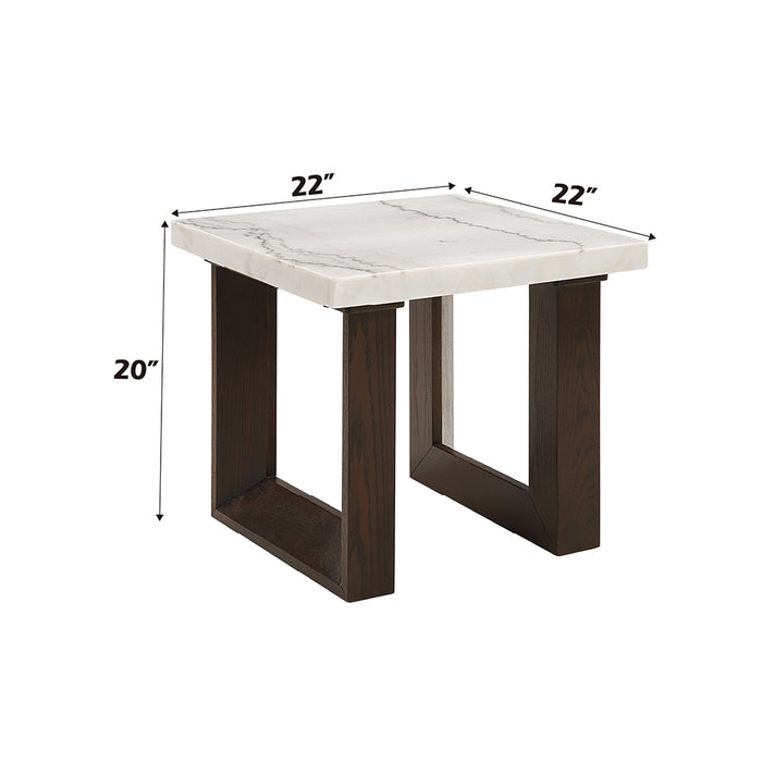 Edwyn End Table w/Natrual Marble Top - Image 5