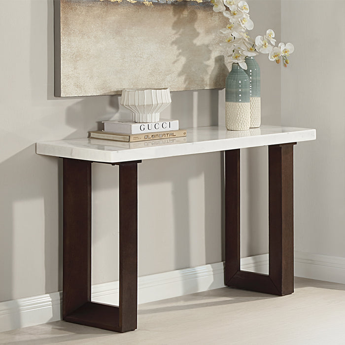 Edwyn Sofa Table w/Natrual Marble Top - Image 3