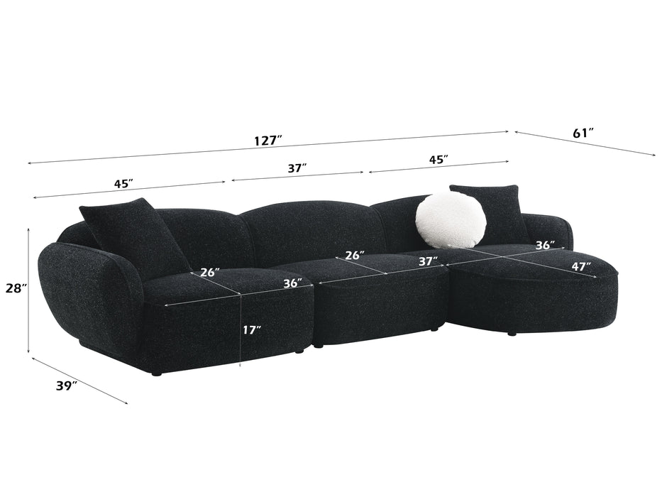 Lucifer Sectional Sofa w/3 Pillows - Image 8