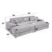Hilde Sectional Sofa w/4 Pillows - Image 9