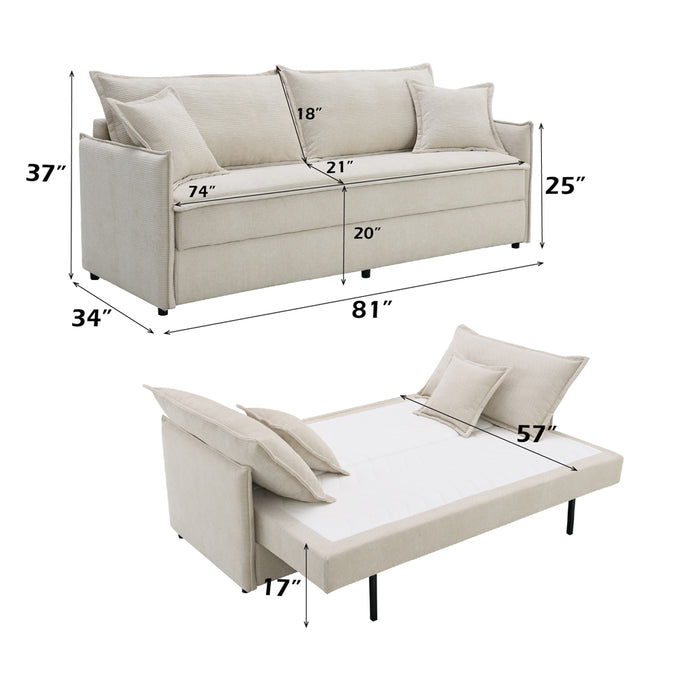 Elisea Sofa w/Sleeper & 2 Pillows - Image 10