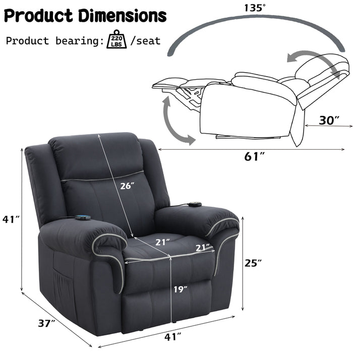 Domana Power Recliner w/Lift & Heating & Massage - Image 15
