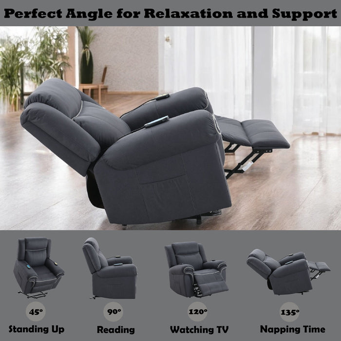 Domana Power Recliner w/Lift & Heating & Massage - Image 16