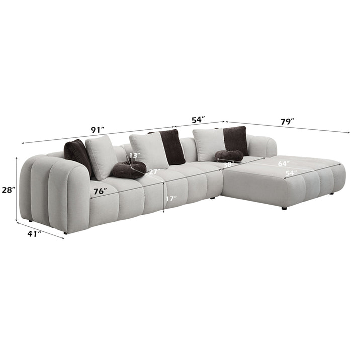 Manilla Sectional Sofa w/8 Pillows - Image 11