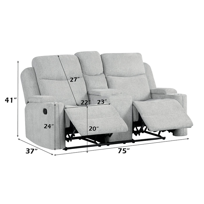 Galya Motion Loveseat w/Console - Image 9