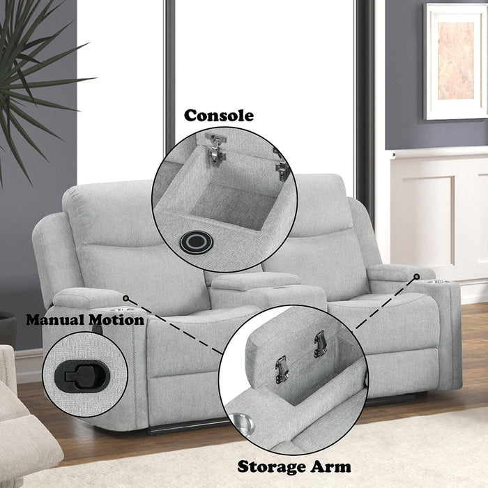 Galya Motion Loveseat w/Console - Image 10