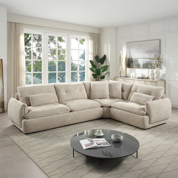 Jonina Sectional Sofa w/4 Pillows