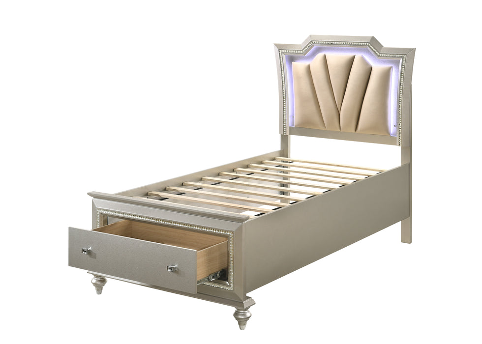 Kaitlyn Full Bed w/Storage & LED - Image 6