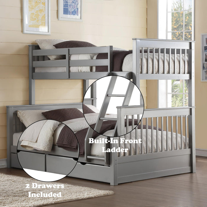 Haley II Bunk Bed (T/F) w/Storage - Image 10