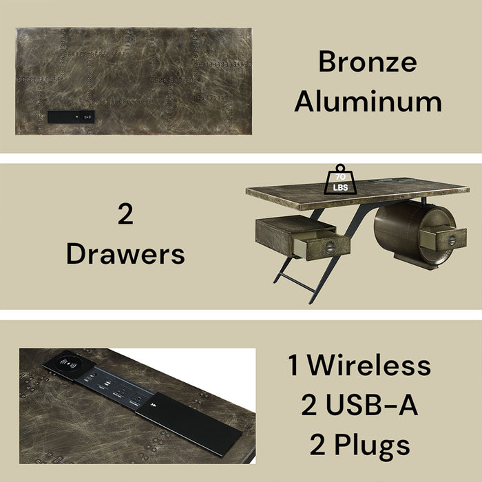 Brancaster Executive Desk w/USB Port - Image 11
