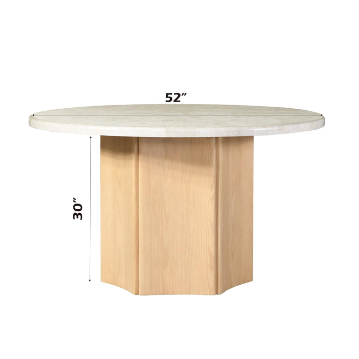 Qwin Round Dining Table w/Natrual Marble Top - Image 10