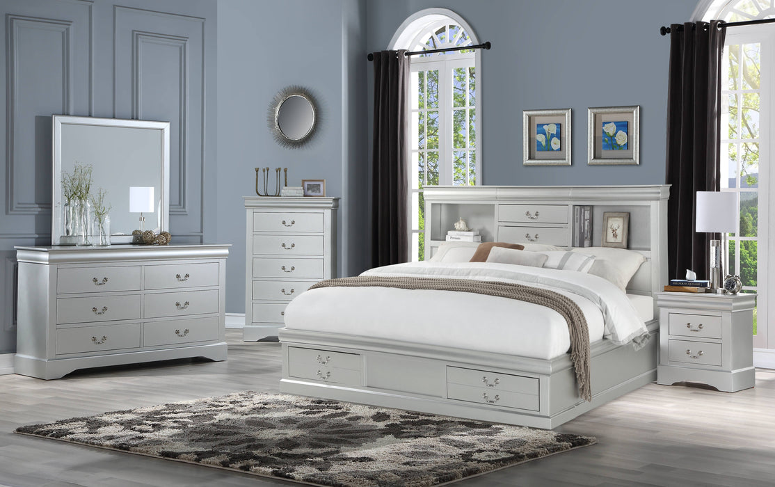 Louis Philippe III Queen Bed w/Storage - Image 11