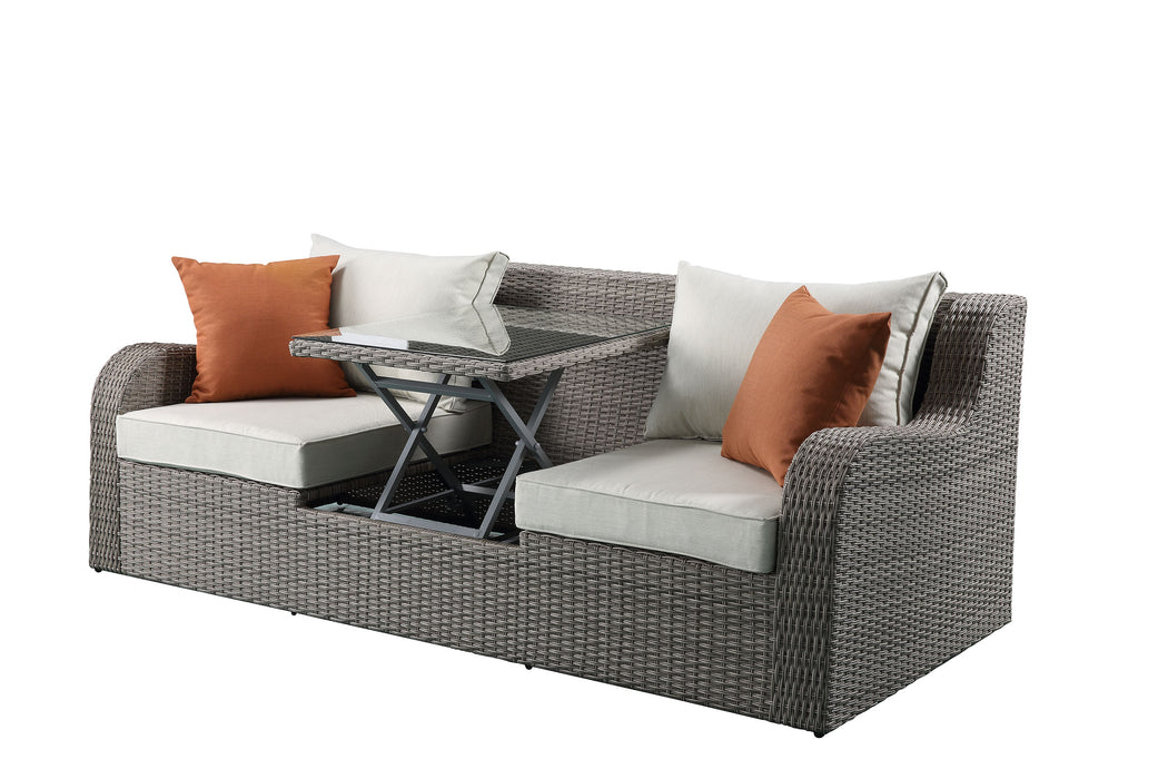 Salena Patio Sofa w/2 Pillows & 2 Ottomans - Image 9