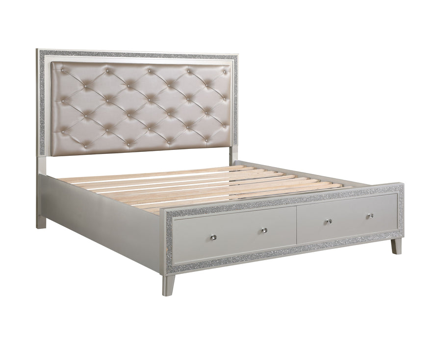 Sliverfluff Eastern King Bed w/Storage & LED - Image 9