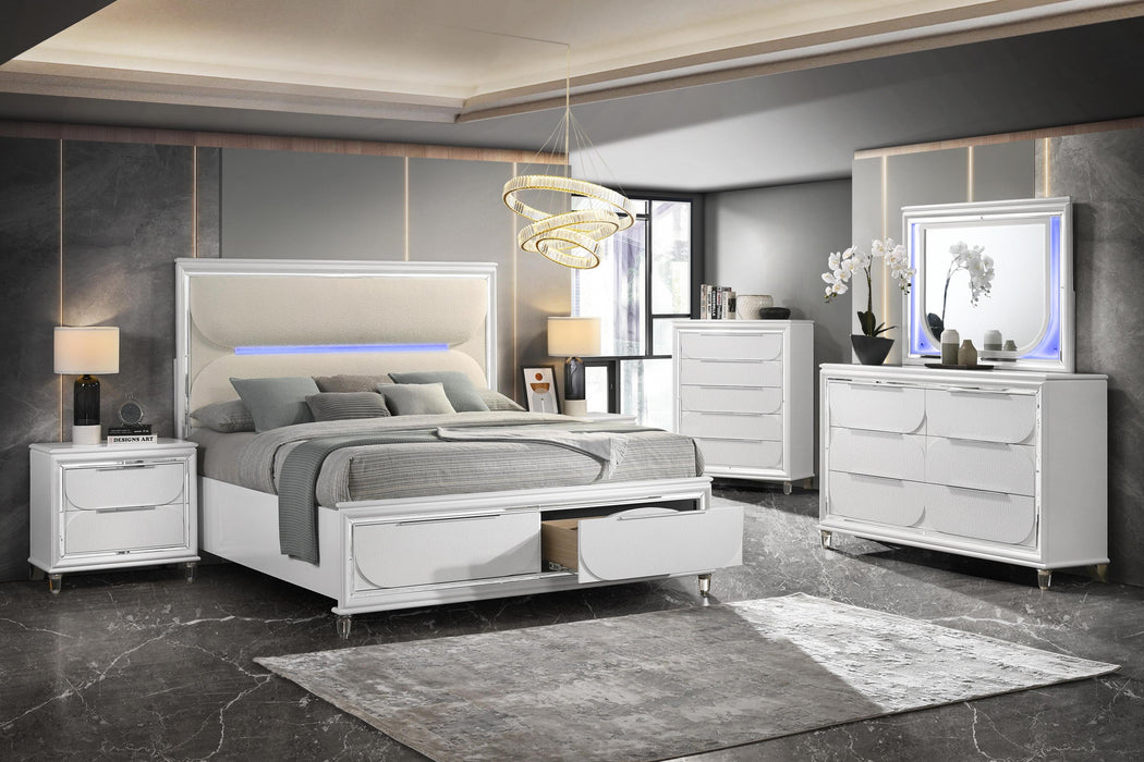 Tarian Queen Bed w/Storage & LED - Image 13